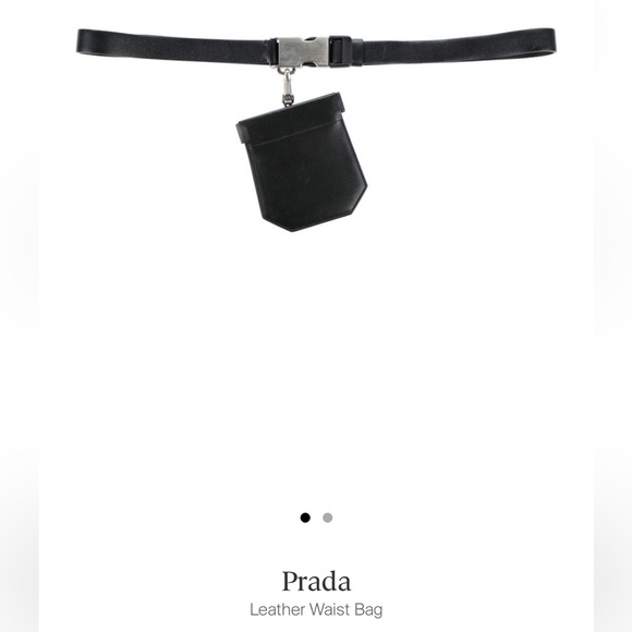 Prada Leather Buckle Belt with Pouch - Picture 2 of 4